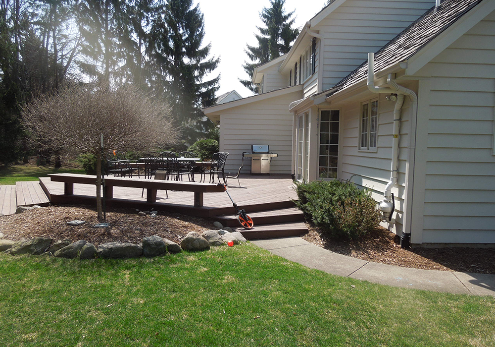 Backyard with deck